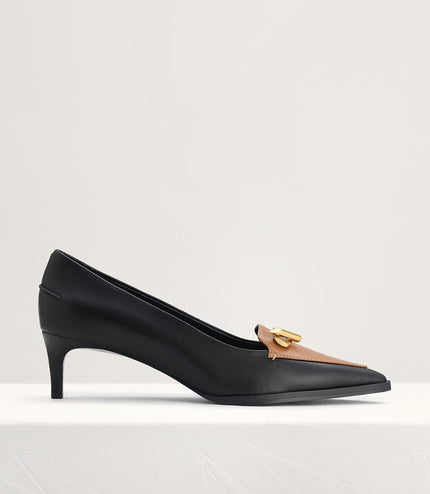 Two-Tone Leather Pumps