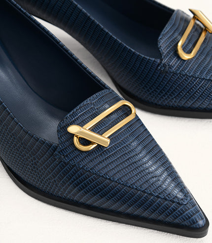 Two-Tone Leather Pumps