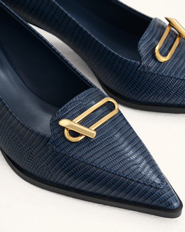 Two-Tone Leather Pumps