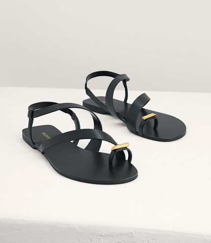 Toe Loop Slingback Sandals