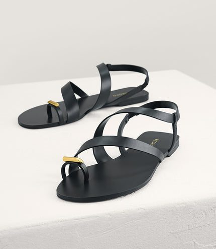 Toe Loop Slingback Sandals