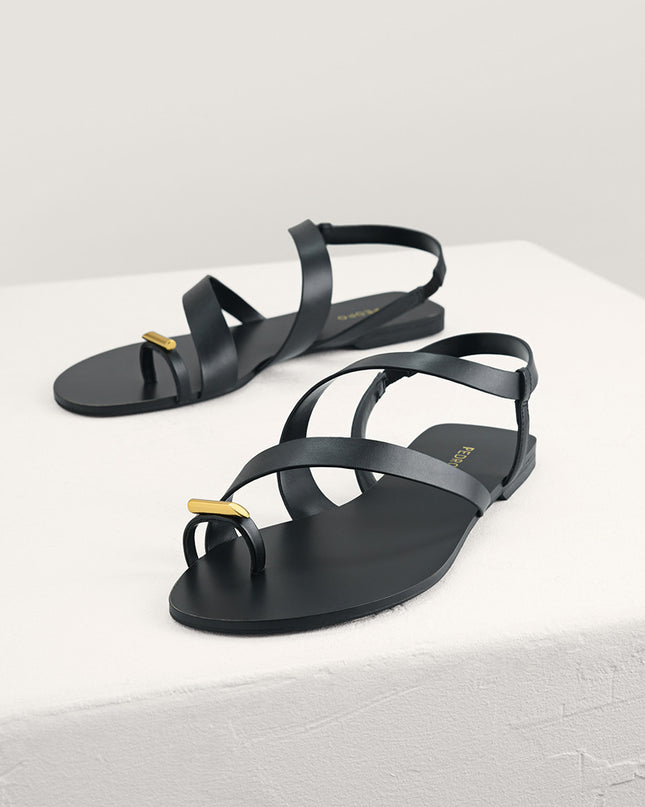 Toe Loop Slingback Sandals