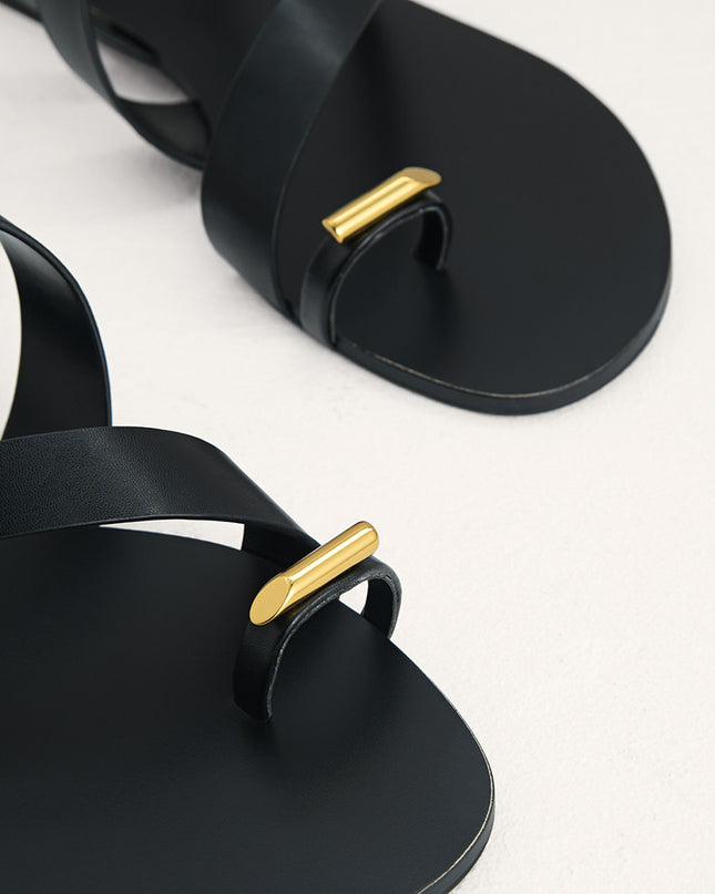 Toe Loop Slingback Sandals