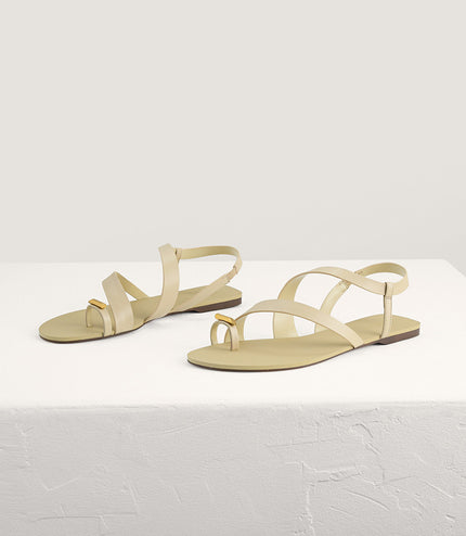 Toe Loop Slingback Sandals