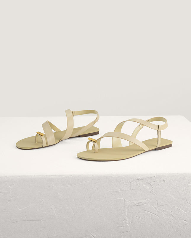 Toe Loop Slingback Sandals