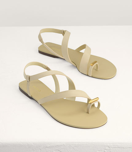 Toe Loop Slingback Sandals