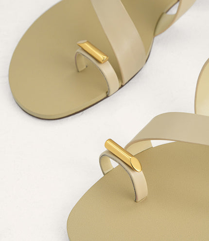 Toe Loop Slingback Sandals