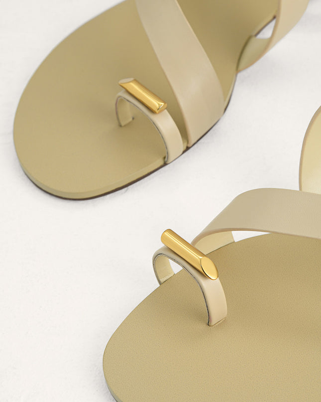 Toe Loop Slingback Sandals