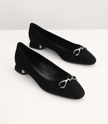 Suede Leather Ballerina Flats