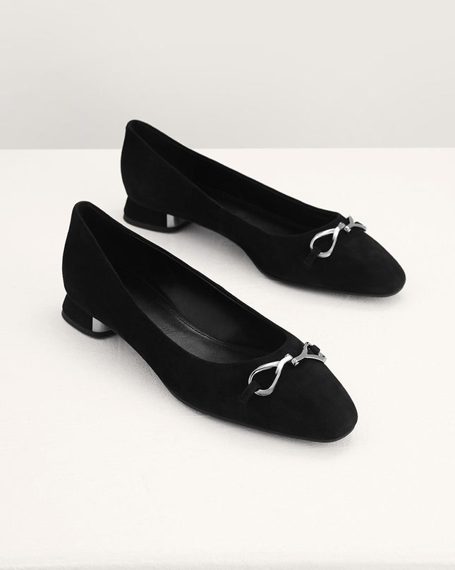 Suede Leather Ballerina Flats