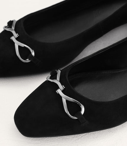 Suede Leather Ballerina Flats