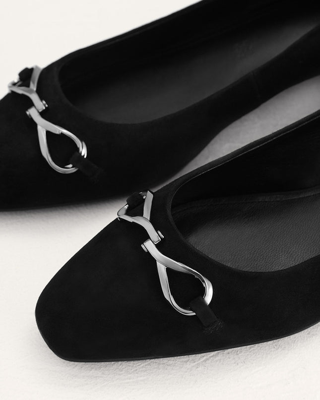 Suede Leather Ballerina Flats