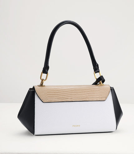 Lizard-Effect Top Handle Bag