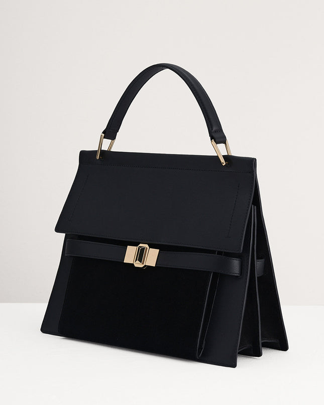 Leather Top Handle Bag