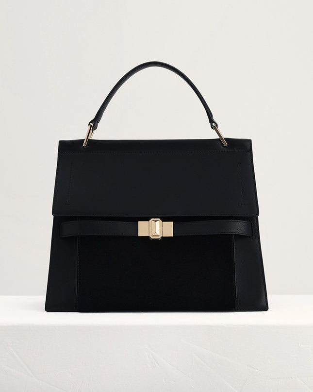 Leather Top Handle Bag