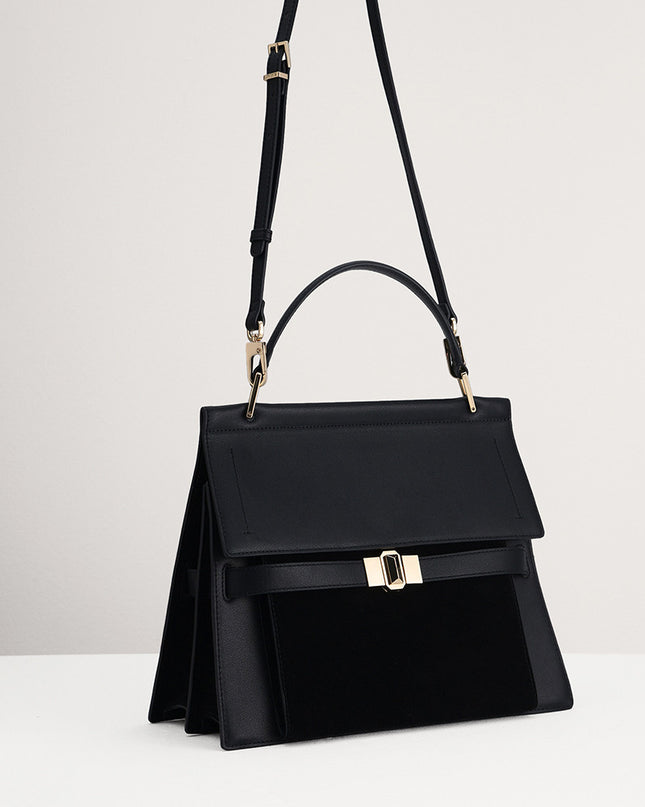 Leather Top Handle Bag