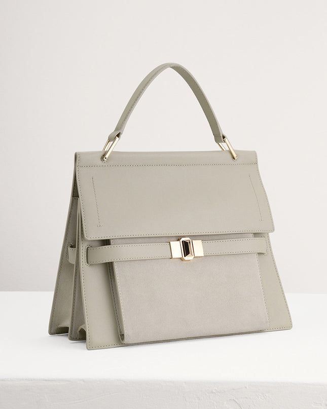Leather Top Handle Bag