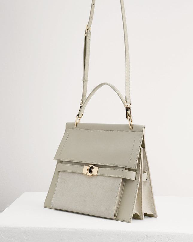Leather Top Handle Bag