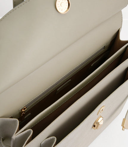 Leather Top Handle Bag