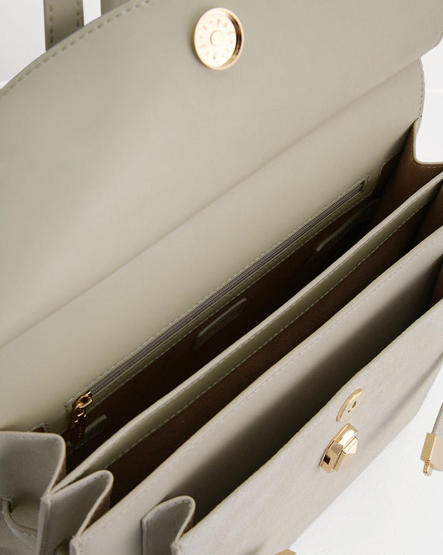Leather Top Handle Bag
