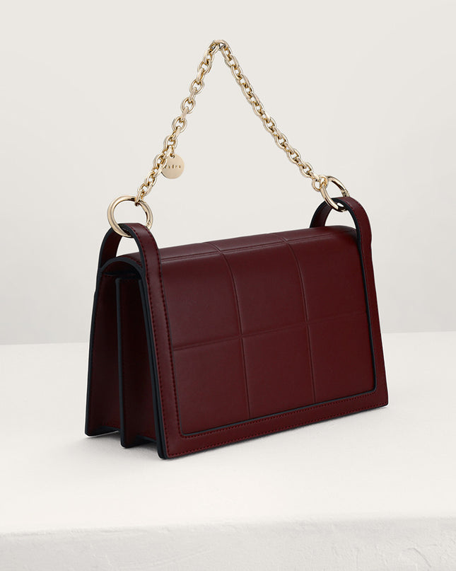 Chain Detailed Top Handle Bag