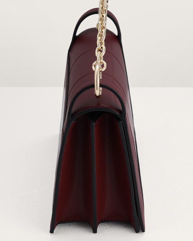 Chain Detailed Top Handle Bag