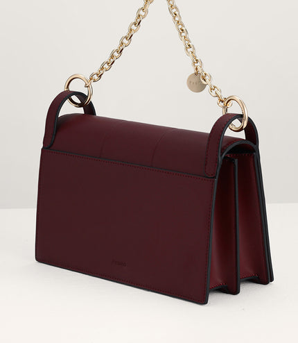Chain Detailed Top Handle Bag