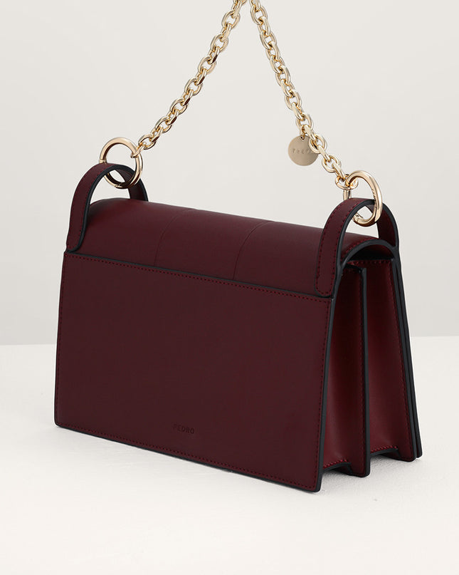 Chain Detailed Top Handle Bag