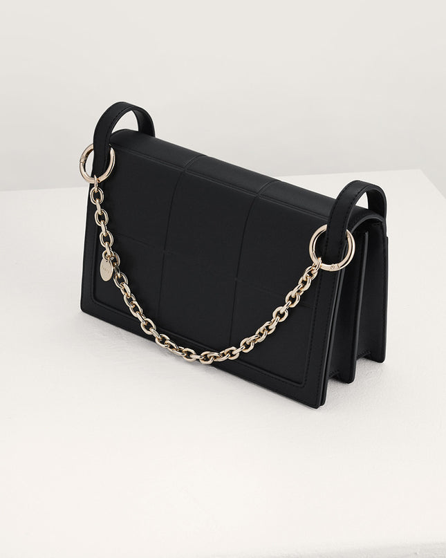 Chain Detailed Top Handle Bag