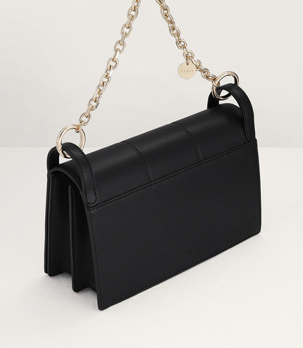 Chain Detailed Top Handle Bag