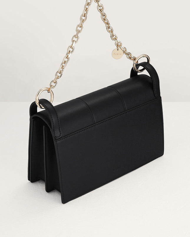Chain Detailed Top Handle Bag