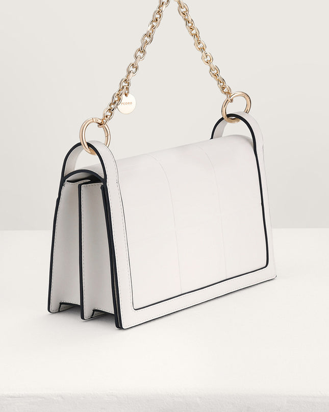 Chain Detailed Top Handle Bag