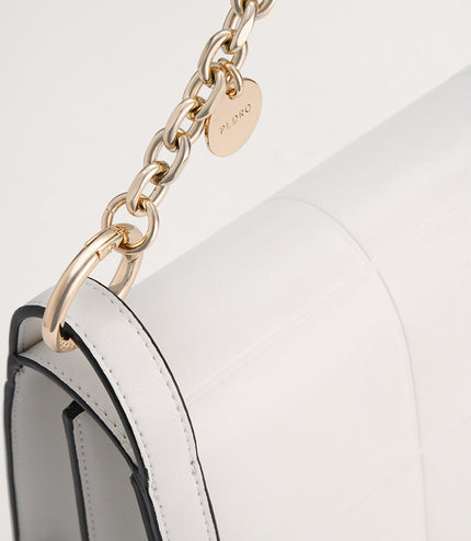 Chain Detailed Top Handle Bag
