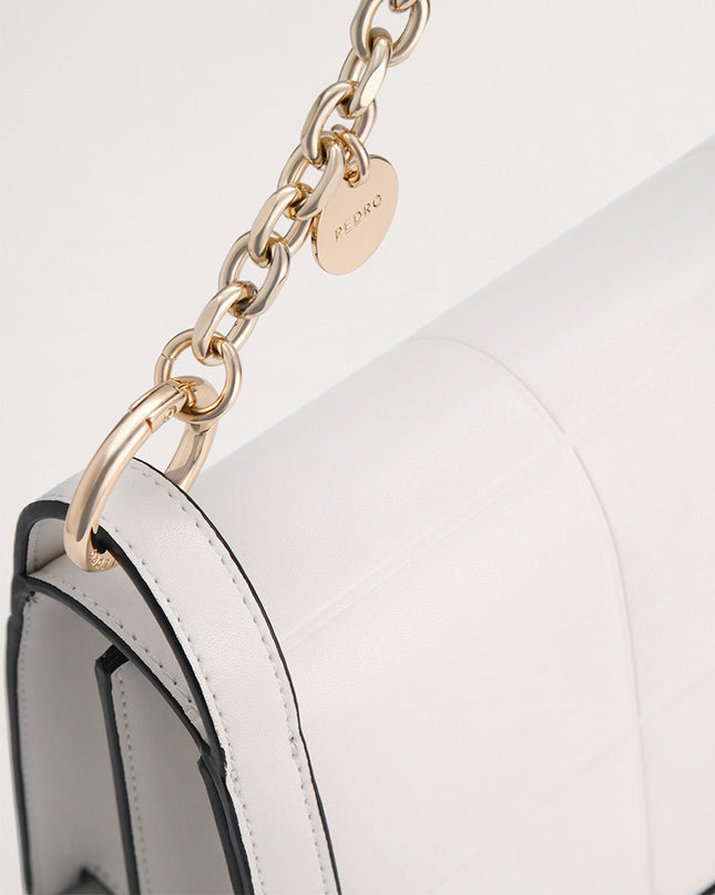 Chain Detailed Top Handle Bag