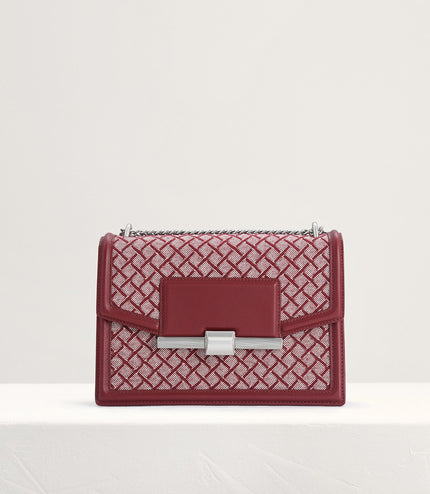 Canvas Structured Shoulder Bag