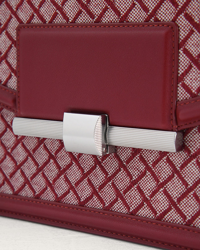 Canvas Structured Shoulder Bag