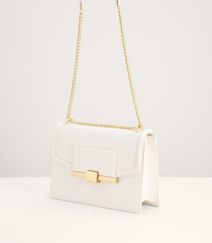 Canvas Structured Shoulder Bag
