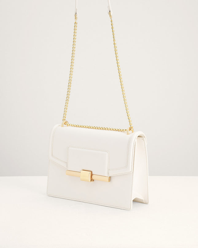 Canvas Structured Shoulder Bag