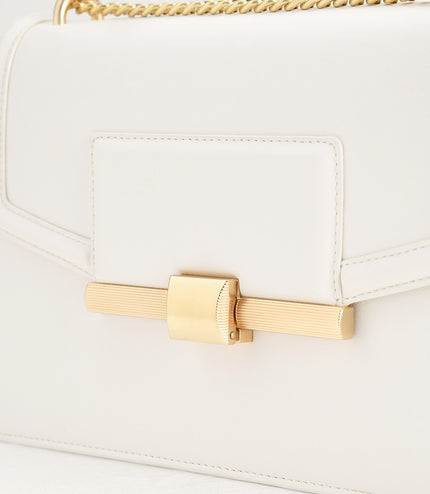 Canvas Structured Shoulder Bag