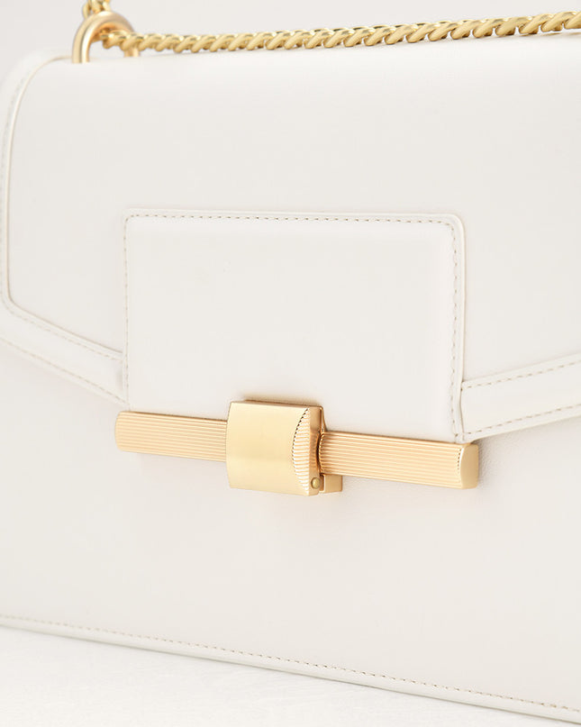 Canvas Structured Shoulder Bag