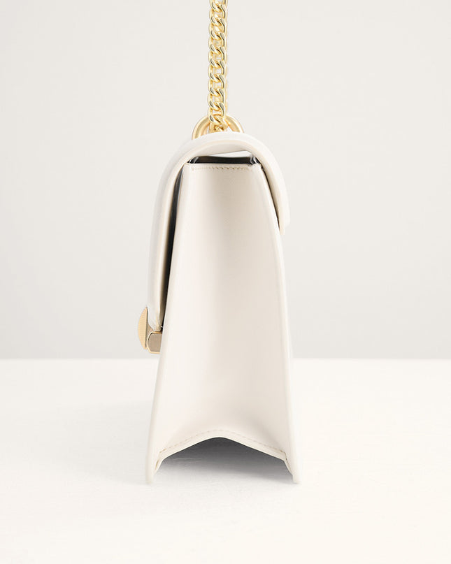 Canvas Structured Shoulder Bag