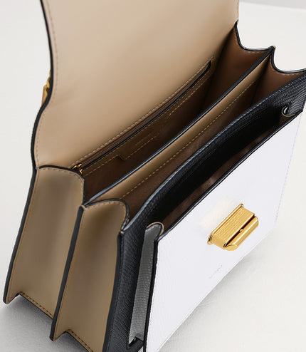 Lizard-Effect Shoulder Bag
