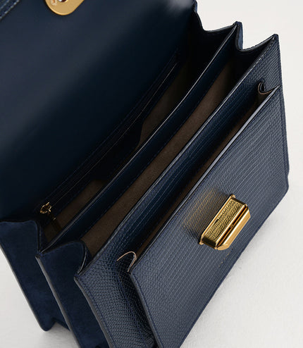 Lizard-Effect Shoulder Bag