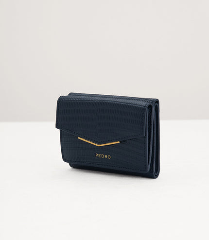 Lizard-Effect Leather Wallet
