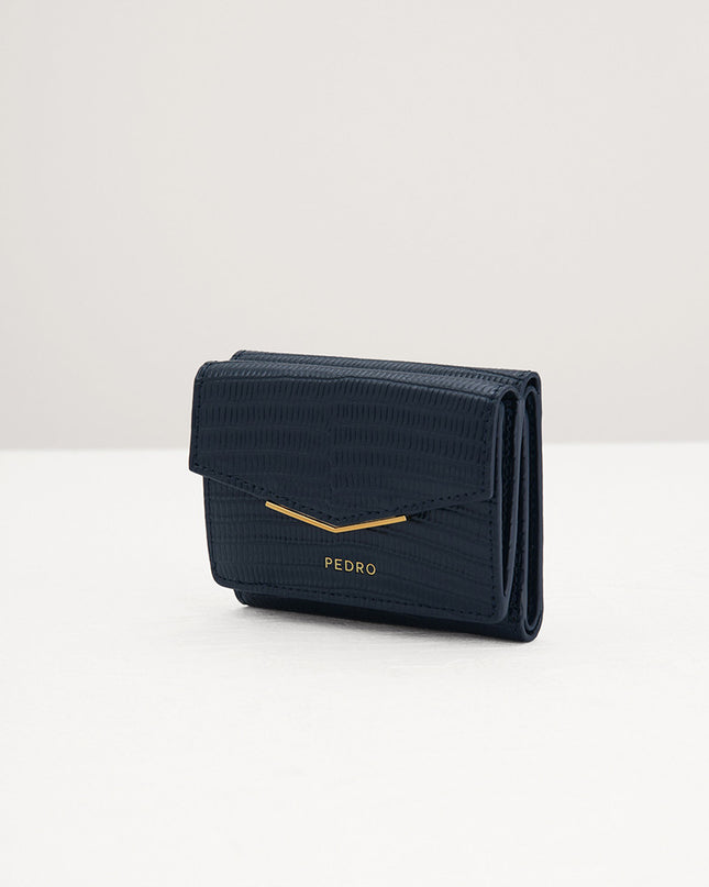 Lizard-Effect Leather Wallet