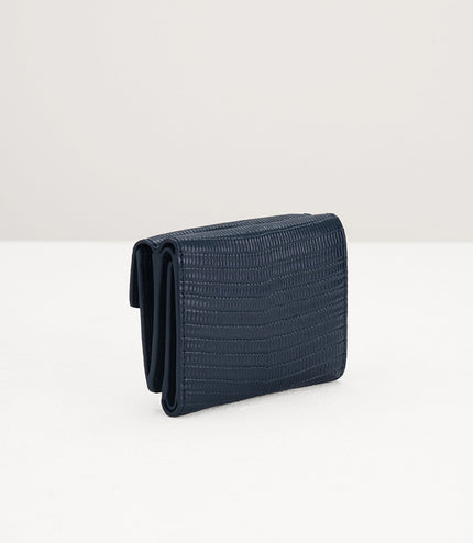 Lizard-Effect Leather Wallet