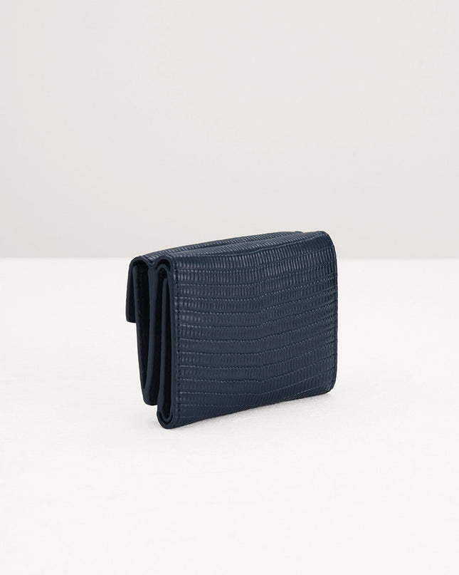 Lizard-Effect Leather Wallet