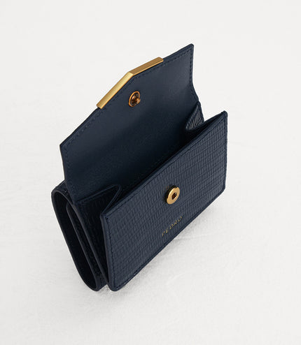 Lizard-Effect Leather Wallet