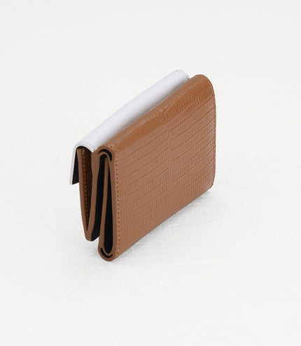 Lizard-Effect Leather Wallet