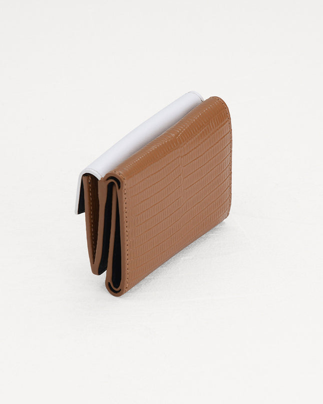 Lizard-Effect Leather Wallet